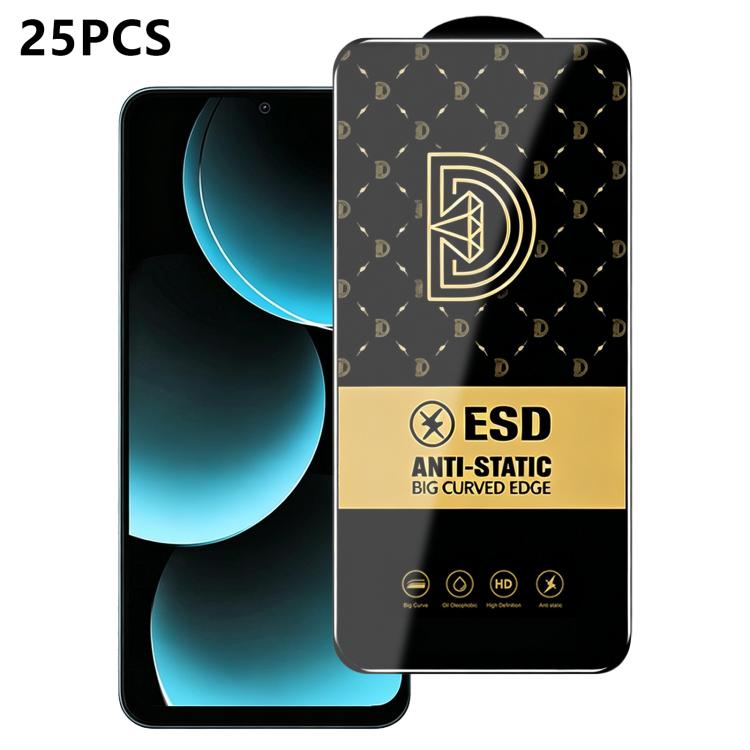 25pcs Royal Diamond Anti-Static Screen-Printed HD Tempered Glass Film, For Redmi K90 Max, For Xiaomi Poco C81x 4G, For Xiaomi Poco C81 Pro 4G, For Redmi R70m, For Redmi R70, For Xiaomi Poco C85x 5G, For Redmi 15a 5G, For Redmi A7 Pro 4G 171mm          ...