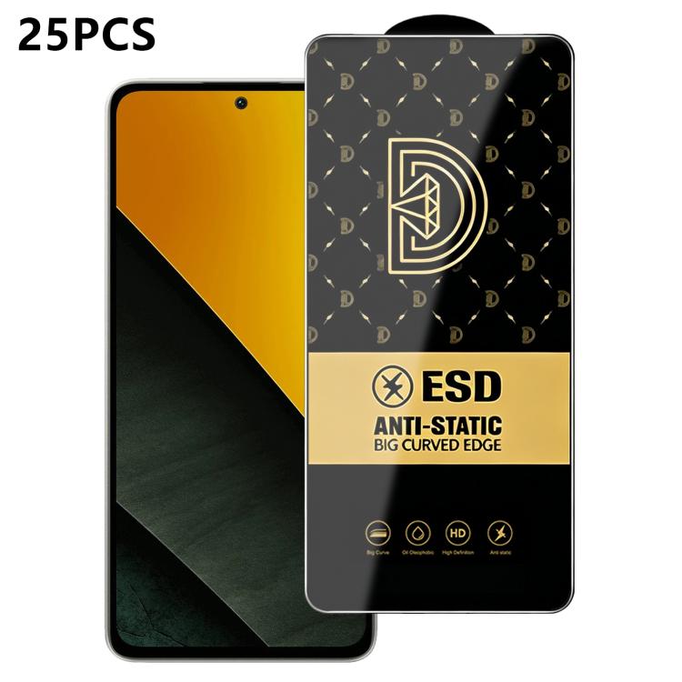 25pcs Royal Diamond Anti-Static Screen-Printed HD Tempered Glass Film, For Redmi K90 Max, For Xiaomi Poco C81x 4G, For Xiaomi Poco C81 Pro 4G, For Redmi R70m, For Redmi R70, For Xiaomi Poco C85x 5G, For Redmi 15a 5G, For Redmi A7 Pro 4G 171mm          ...