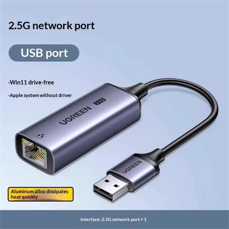 UGREEN CM648-25051 2.5G Network Adapter USB to RJ45 Ethernet Converter, CM648-25051