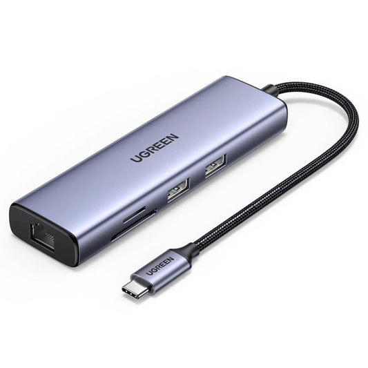UGREEN CM512 90568 USB3.0 PD100W RJ45 SD / TF Card Reader 7 in 1 USB-C HUB, CM512-90568