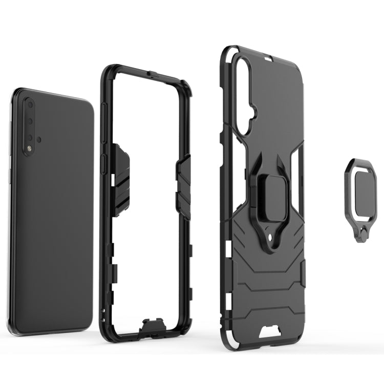 PC + TPU Shockproof Protective Case with Magnetic Ring Holder for Huawei Nova 5 / Nova 5 Pro, For Huawei Nova 5