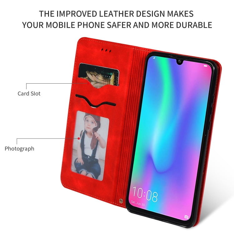 Retro Skin Feel Business Magnetic Horizontal Flip Leather Case for Huawei Honor 10 Lite / Honor 20 Lite / Honor 10i / Honor 20i, For Honor 10 Lite