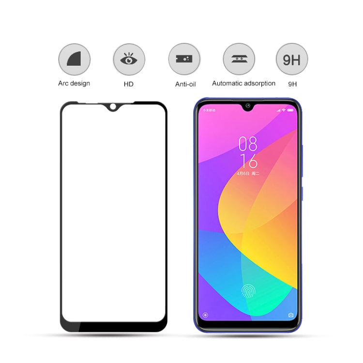 2pcs mocolo 0.33mm 9H 2.5D Full Glue Tempered Glass Film for Xiaomi Mi CC9e, For Xiaomi Mi CC9e(2pcs)