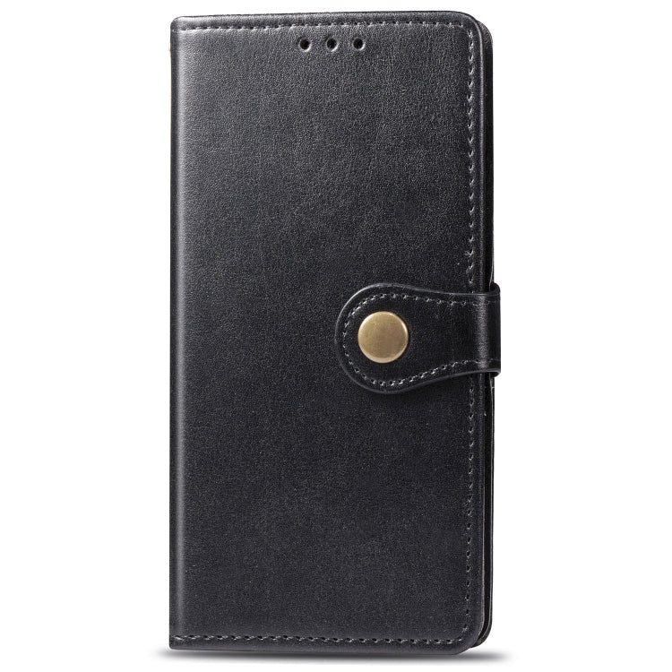 Retro Solid Color Leather Buckle Mobile Phone Protection Leather Case with Photo Frame & Card Slot & Wallet & Bracket Function for Galaxy A10, For Galaxy A10