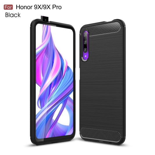 Brushed Texture Carbon Fiber TPU Case for Huawei Honor 9X / 9X Pro, For Huawei Honor 9X