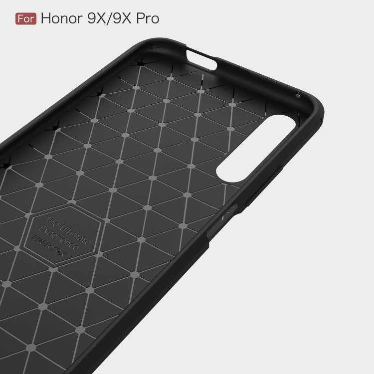 Brushed Texture Carbon Fiber TPU Case for Huawei Honor 9X / 9X Pro, For Huawei Honor 9X