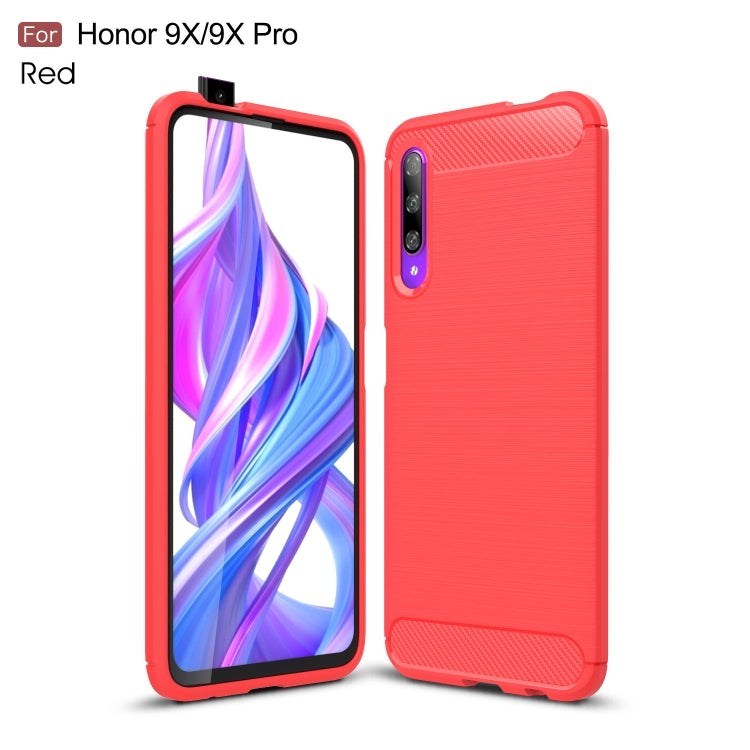 Brushed Texture Carbon Fiber TPU Case for Huawei Honor 9X / 9X Pro, For Huawei Honor 9X