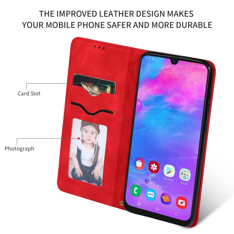 Retro Skin Feel Business Magnetic Horizontal Flip Leather Case for Galaxy M30 / A40s, For Galaxy M30