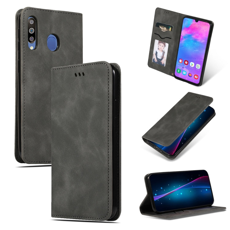 Retro Skin Feel Business Magnetic Horizontal Flip Leather Case for Galaxy M30 / A40s, For Galaxy M30