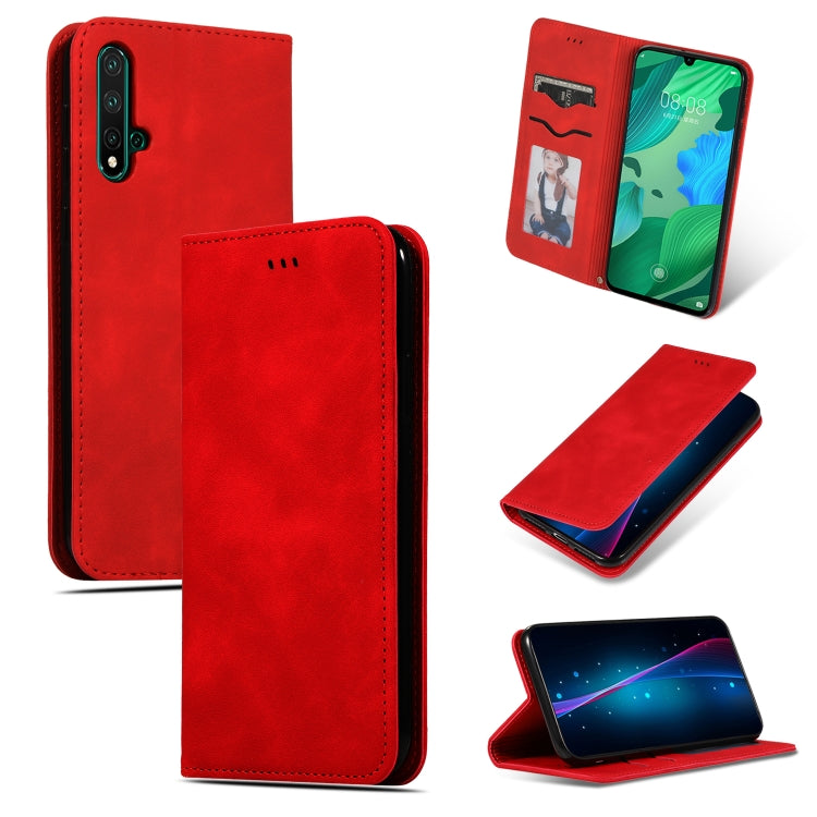 Retro Skin Feel Business Magnetic Horizontal Flip Leather Case for Huawei Nova 5 / Nova 5 Pro, For Huawei Nova 5