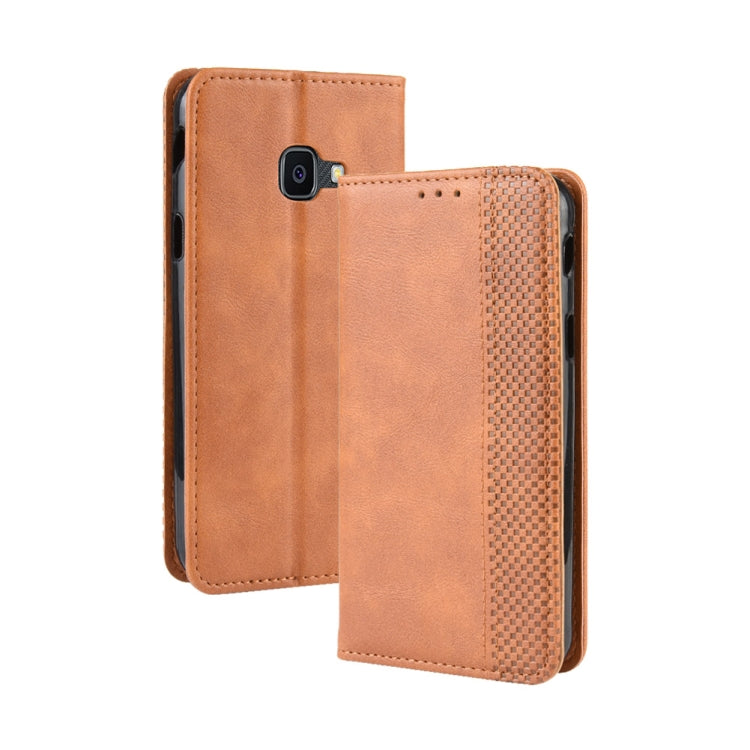 Magnetic Buckle Retro Crazy Horse Texture Horizontal Flip Leather Case for Galaxy Xcover 4s / Xcover 4  , with Holder & Card Slots & Photo Frame, For Galaxy Xcover 4s