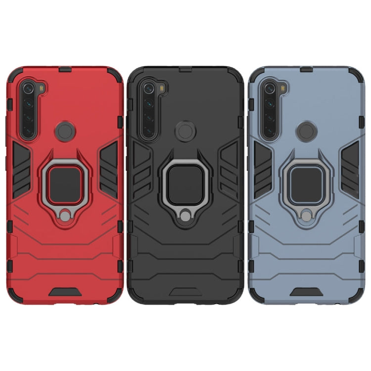 For Xiaomi Redmi Note8 PC + TPU Shockproof Protective Case with Magnetic Ring Holder