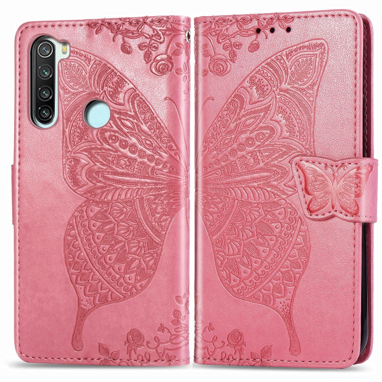 For Xiaomi Redmi Note 8  Butterfly Love Flower Embossed Horizontal Flip Leather Case with Bracket / Card Slot / Wallet / Lanyard, For Redmi Note 8