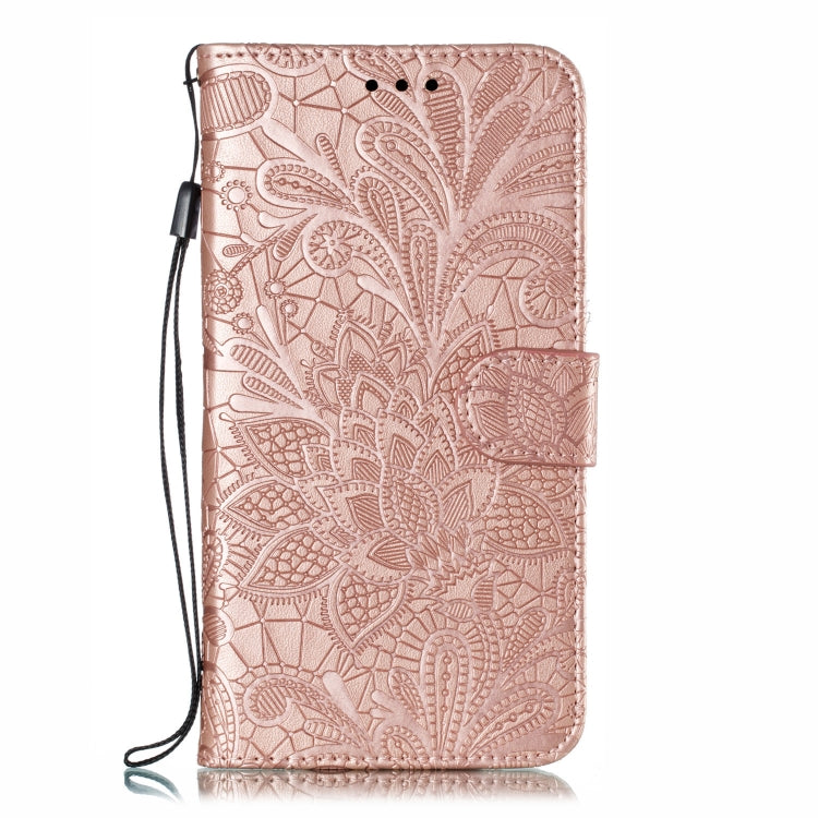 For Galaxy A10S Lace Flower Embossing Pattern Horizontal Flip Leather Case , with Holder & Card Slots & Wallet & Photo Frame & Lanyard, For Galaxy A10S
