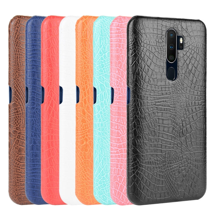 For Oppo A9 2020 / A5 2020 / A11X Shockproof Crocodile Texture PC + PU Case, For OPPO A9 2020