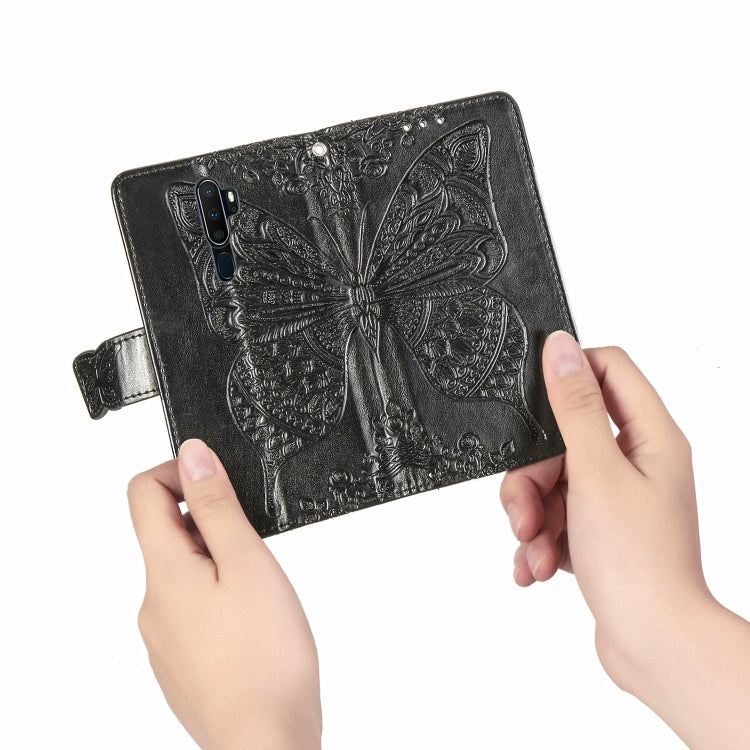 For OPPO A5（2020）/ A9（2020）Butterfly Love Flower Embossed Horizontal Flip Leather Case with Bracket Lanyard Card Slot Wallet, For OPPO A5 (2020)