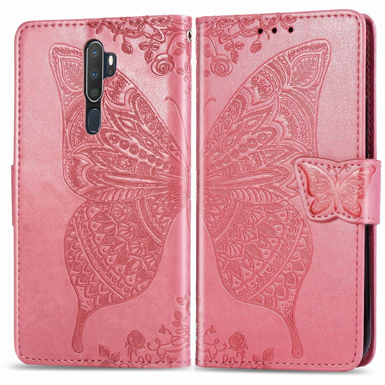 For OPPO A5（2020）/ A9（2020）Butterfly Love Flower Embossed Horizontal Flip Leather Case with Bracket Lanyard Card Slot Wallet, For OPPO A5 (2020)