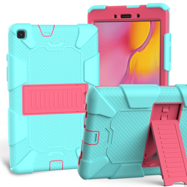 For Galaxy Tab A8.0 2019 / T290 Shockproof Two-Color Silicone Protection Case with Holder, For Galaxy Tab A8.0 2019