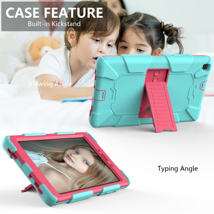 For Galaxy Tab A8.0 2019 / T290 Shockproof Two-Color Silicone Protection Case with Holder, For Galaxy Tab A8.0 2019