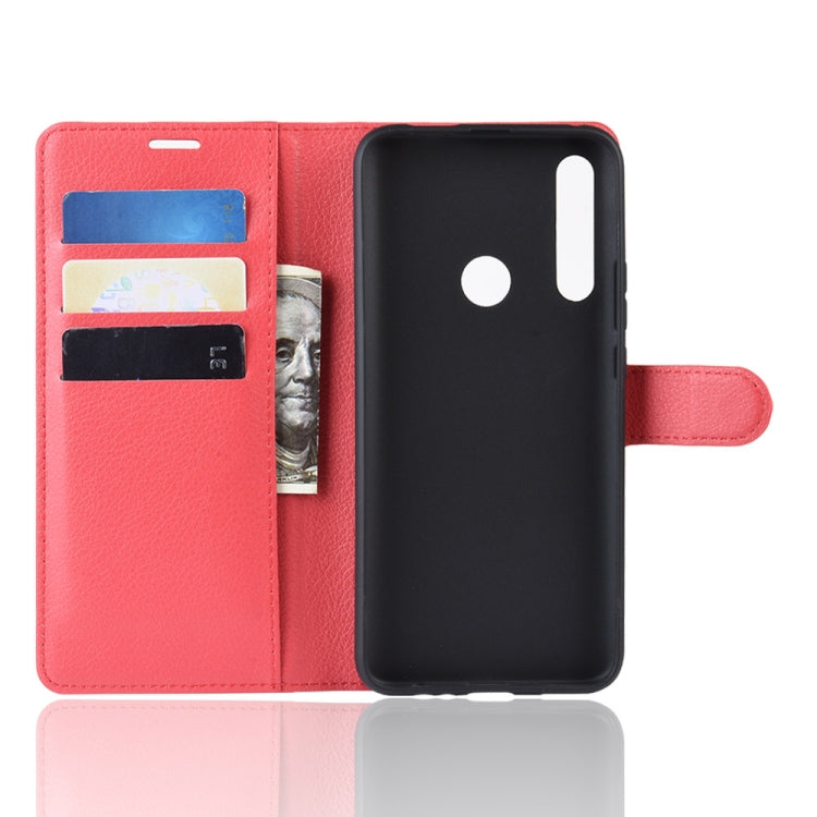 For Huawei Honor 9X Fingerprint Version Litchi Texture Horizontal Flip Leather Case with Wallet & Holder & Card Slots