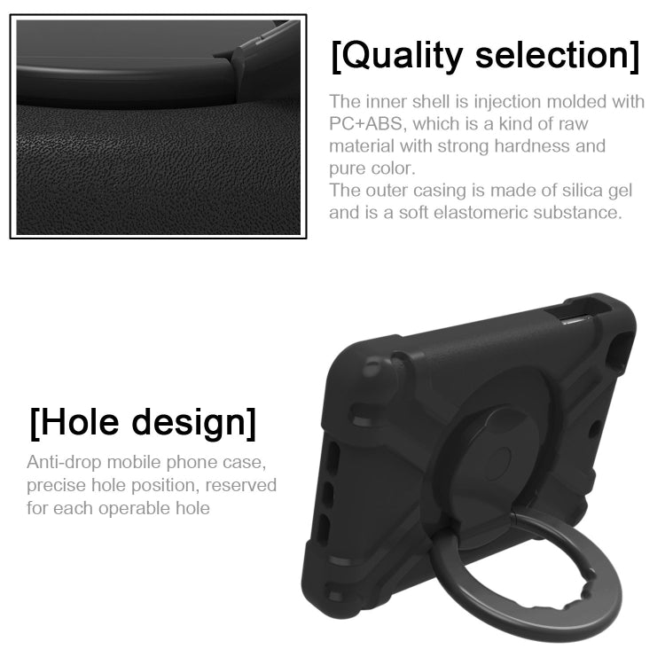 EVA + PC Flat Protective Shell with 360 ° Rotating Bracket, For iPad MINI1/2/3, For iPad MINI 4/5, For iPad Air/Air2/Pro9.7, For iPad 10.2