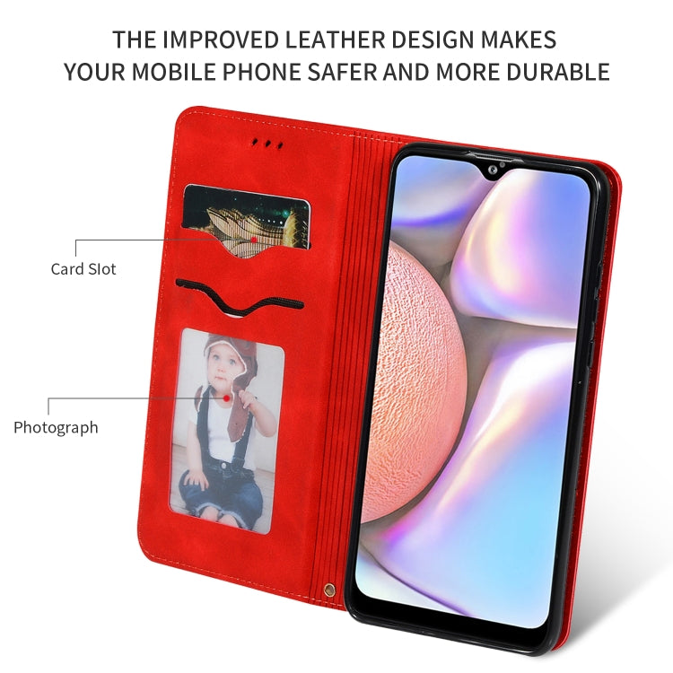 Retro Skin Feel Business Magnetic Horizontal Flip Leather Case, For Galaxy A10S, For Galaxy A20S