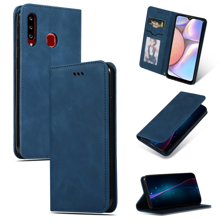 Retro Skin Feel Business Magnetic Horizontal Flip Leather Case, For Galaxy A10S, For Galaxy A20S