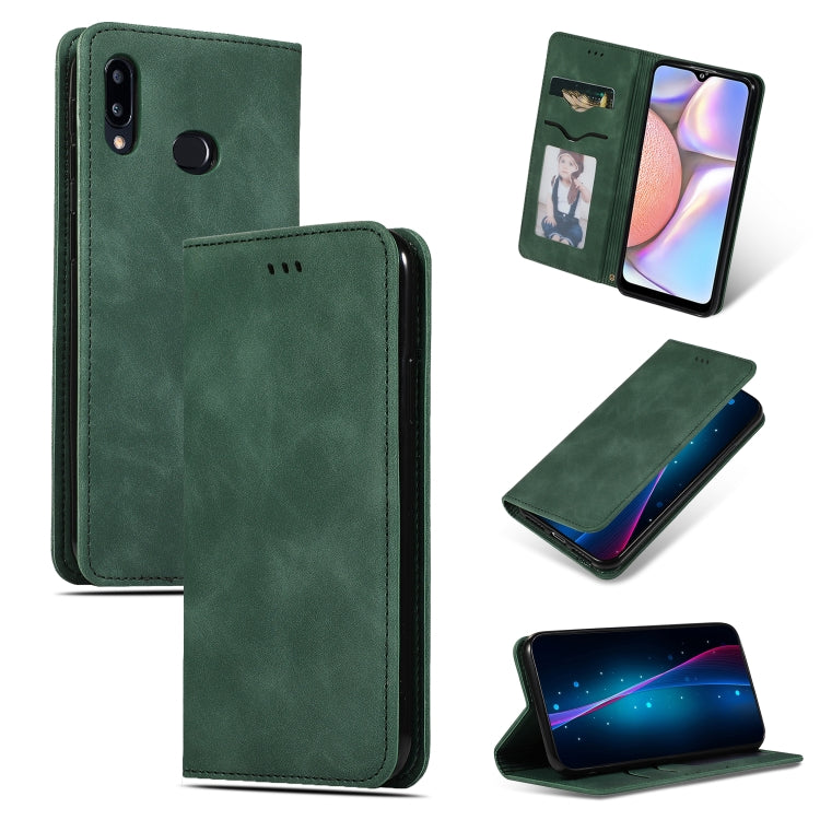 Retro Skin Feel Business Magnetic Horizontal Flip Leather Case, For Galaxy A10S, For Galaxy A20S