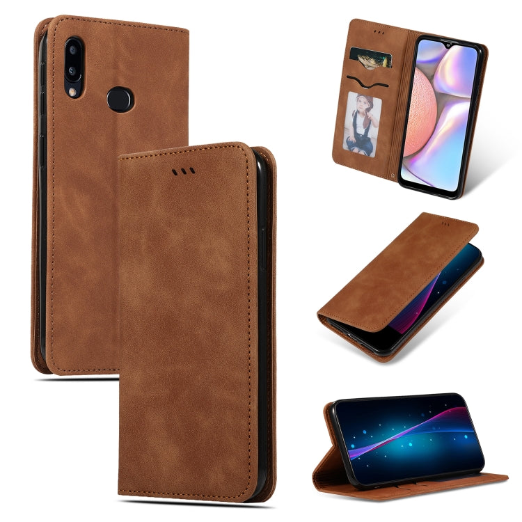 Retro Skin Feel Business Magnetic Horizontal Flip Leather Case, For Galaxy A10S, For Galaxy A20S