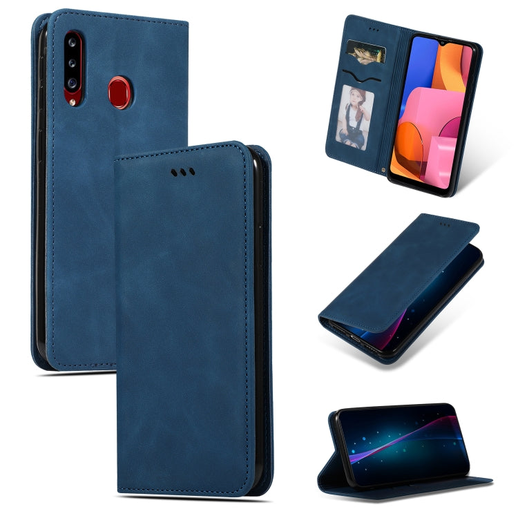 Retro Skin Feel Business Magnetic Horizontal Flip Leather Case, For Galaxy A10S, For Galaxy A20S