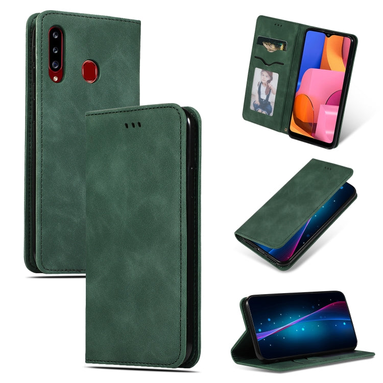 Retro Skin Feel Business Magnetic Horizontal Flip Leather Case, For Galaxy A10S, For Galaxy A20S