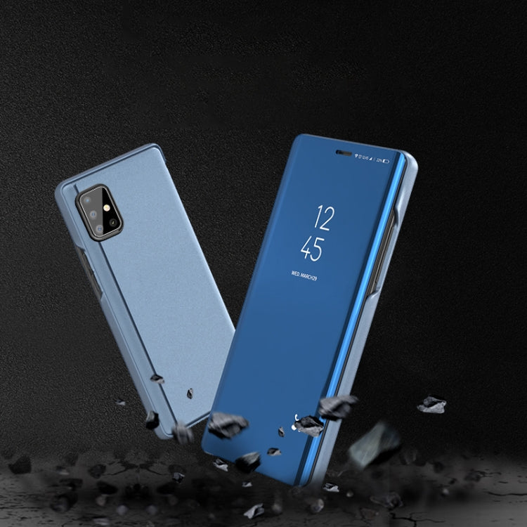 For Galaxy A51 Plated Mirror Horizontal Flip Leather Cover with Stand Mobile Phone Holster, For Samsung Galaxy A51, For Galaxy A51