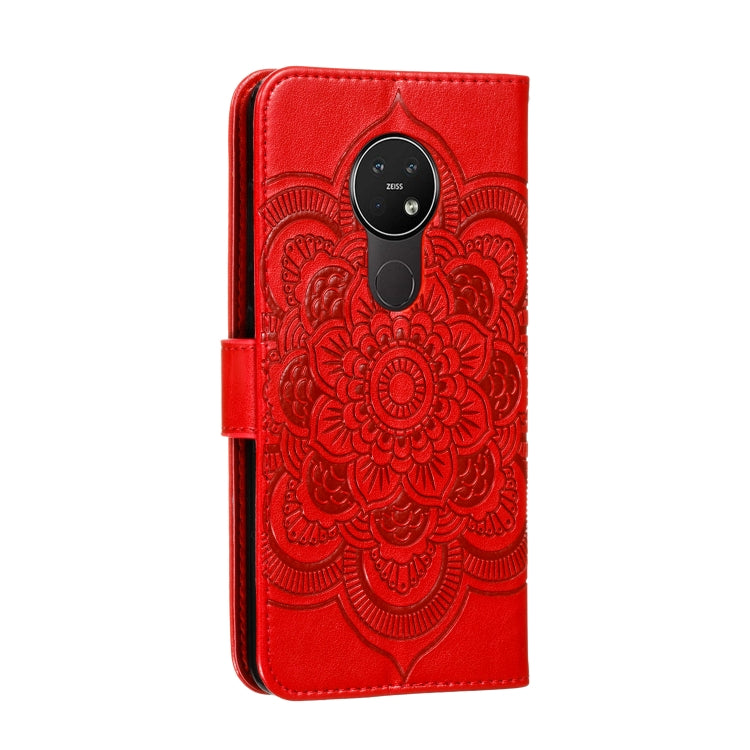 For Nokia 7.2 Mandala Embossing Pattern Horizontal Flip Leather Case with Holder & Card Slots & Wallet & Photo Frame & Lanyard