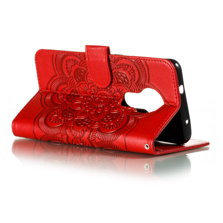 For Nokia 7.2 Mandala Embossing Pattern Horizontal Flip Leather Case with Holder & Card Slots & Wallet & Photo Frame & Lanyard
