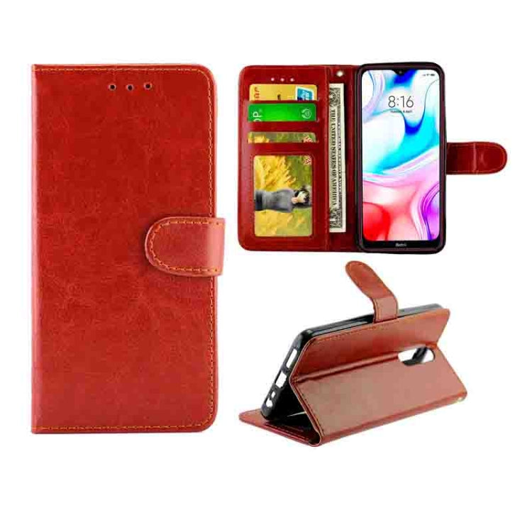 Crazy Horse Texture Leather Horizontal Flip Protective Case with Holder & Card Slots & Wallet & Photo Frame, For Xiaomi Note10/CC9 Pro, For Xiaomi Redmi Note 8T, For Xiaomi Redmi 8/Redmi 8A, For Samsung Galaxy A30s/A50, For Samsung Galaxy M30s
