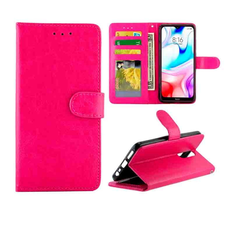 Crazy Horse Texture Leather Horizontal Flip Protective Case with Holder & Card Slots & Wallet & Photo Frame, For Xiaomi Note10/CC9 Pro, For Xiaomi Redmi Note 8T, For Xiaomi Redmi 8/Redmi 8A, For Samsung Galaxy A30s/A50, For Samsung Galaxy M30s