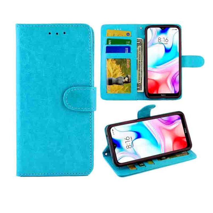 Crazy Horse Texture Leather Horizontal Flip Protective Case with Holder & Card Slots & Wallet & Photo Frame, For Xiaomi Note10/CC9 Pro, For Xiaomi Redmi Note 8T, For Xiaomi Redmi 8/Redmi 8A, For Samsung Galaxy A30s/A50, For Samsung Galaxy M30s