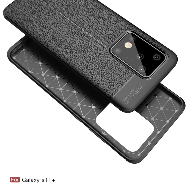 For Galaxy S11 Plus  Litchi Texture TPU Shockproof Case, For Galaxy S20 Ultra