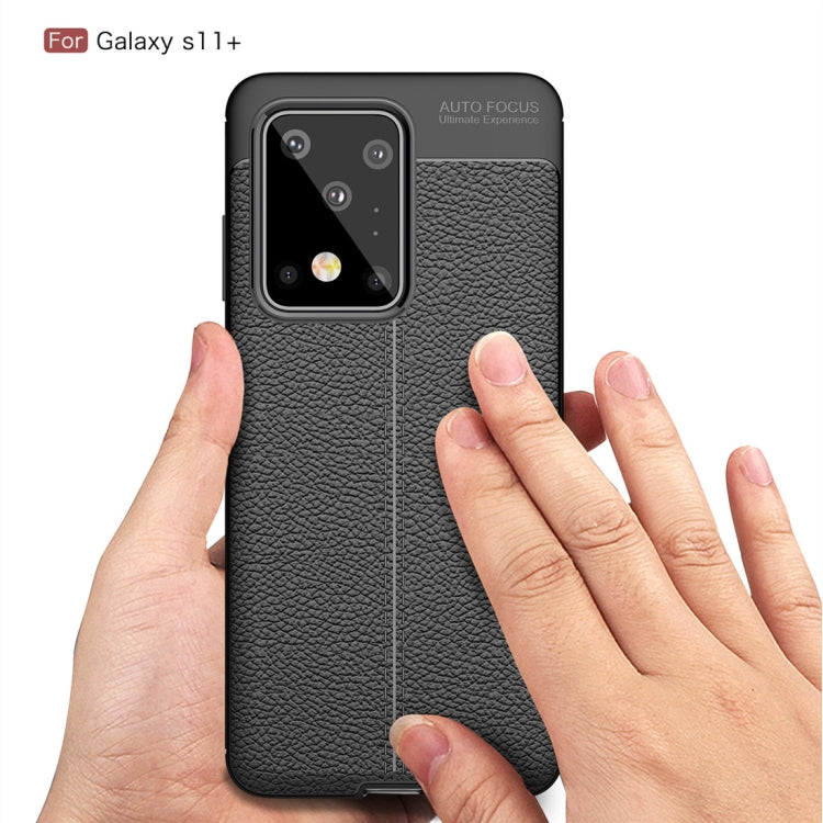 For Galaxy S11 Plus  Litchi Texture TPU Shockproof Case, For Galaxy S20 Ultra