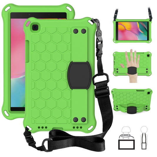 For  Galaxy Tab A8.0 T290 / T295（2019） Honeycomb Design EVA + PC Four Corner Anti Falling Flat Protective Shell With Straps, For Galaxy Tab A8.0 (2019) T290/T295