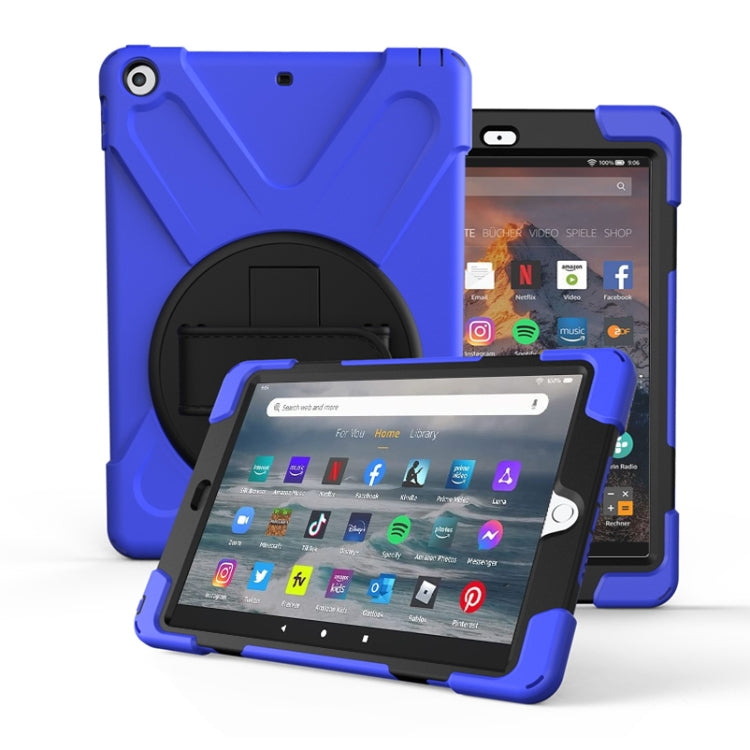 For Amazon fire 7 (2017)(2019) 360 Degree Rotation PC + Silicone Protective Case with Holder & Hand-strap