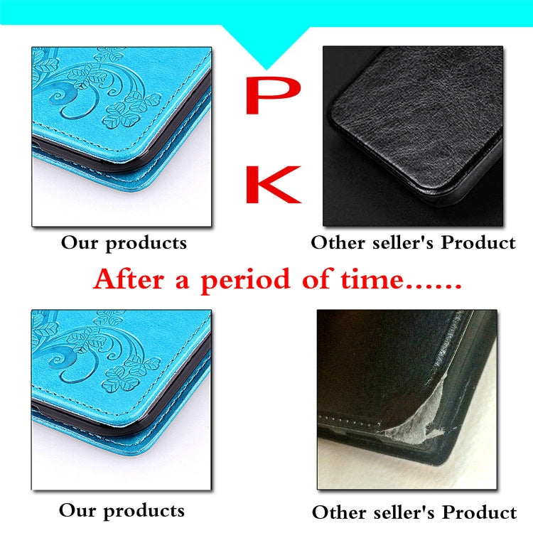 Lucky Clover Pressed Flowers Pattern Leather Case with Holder & Card Slots & Wallet & Hand Strap, For Galaxy S20+, For Galaxy Note10 Lite/A81/M60s, For Galaxy S20