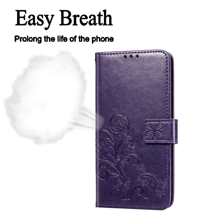 Lucky Clover Pressed Flowers Pattern Leather Case with Holder & Card Slots & Wallet & Hand Strap, For Galaxy S20+, For Galaxy Note10 Lite/A81/M60s, For Galaxy S20
