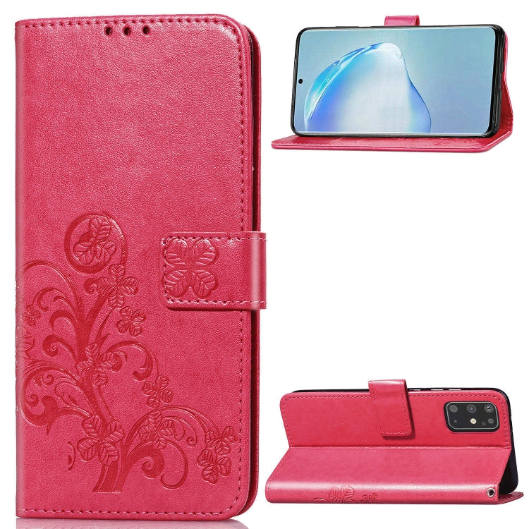 Lucky Clover Pressed Flowers Pattern Leather Case with Holder & Card Slots & Wallet & Hand Strap, For Galaxy S20+, For Galaxy Note10 Lite/A81/M60s, For Galaxy S20