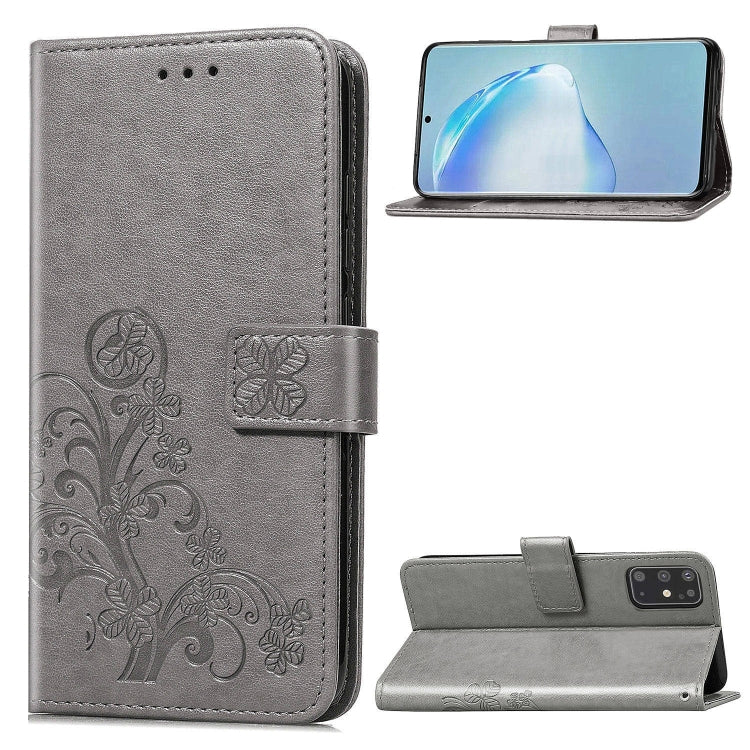 Lucky Clover Pressed Flowers Pattern Leather Case with Holder & Card Slots & Wallet & Hand Strap, For Galaxy S20+, For Galaxy Note10 Lite/A81/M60s, For Galaxy S20
