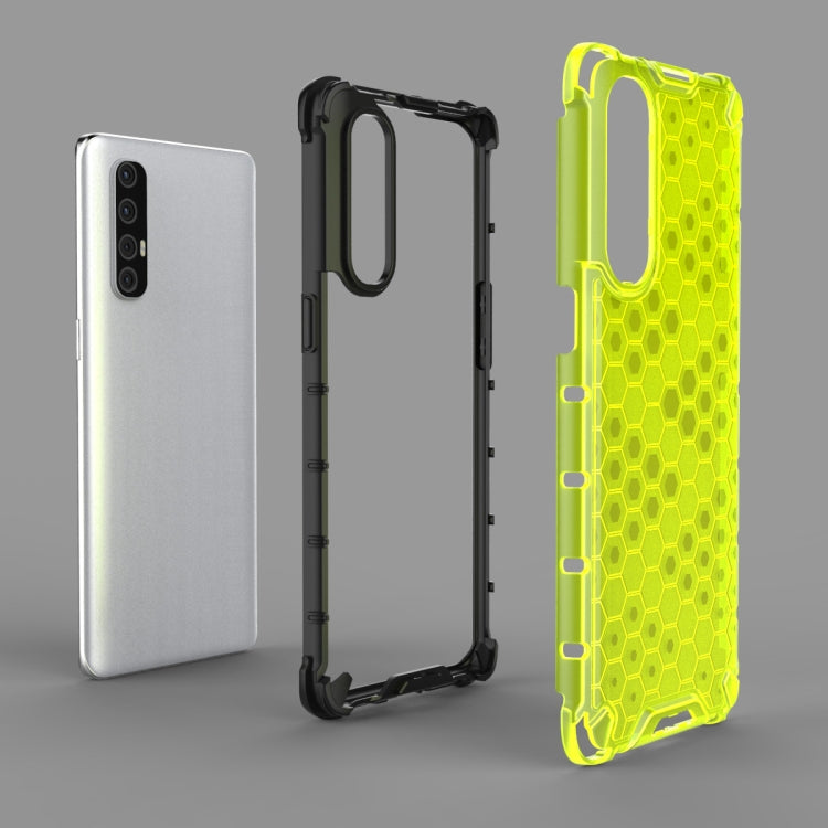 For OPPO Reno3pro  Shockproof Honeycomb PC + TPU Case, For OPPO Reno 3 Pro