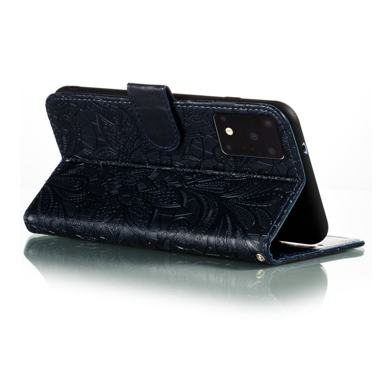 Lace Flower Embossing Pattern Horizontal Flip PU Leather Case with Holder & Card Slots & Wallet & Photo Frame & Lanyard, For Galaxy S20 Ultra, For Galaxy S20+, For Galaxy S20