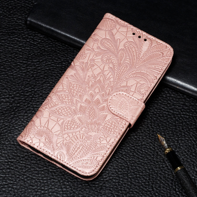 Lace Flower Embossing Pattern Horizontal Flip PU Leather Case with Holder & Card Slots & Wallet & Photo Frame & Lanyard, For Galaxy S20 Ultra, For Galaxy S20+, For Galaxy S20