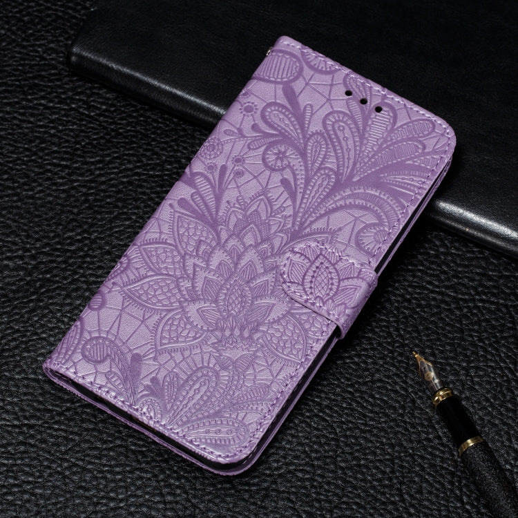 Lace Flower Embossing Pattern Horizontal Flip PU Leather Case with Holder & Card Slots & Wallet & Photo Frame & Lanyard, For Galaxy S20 Ultra, For Galaxy S20+, For Galaxy S20