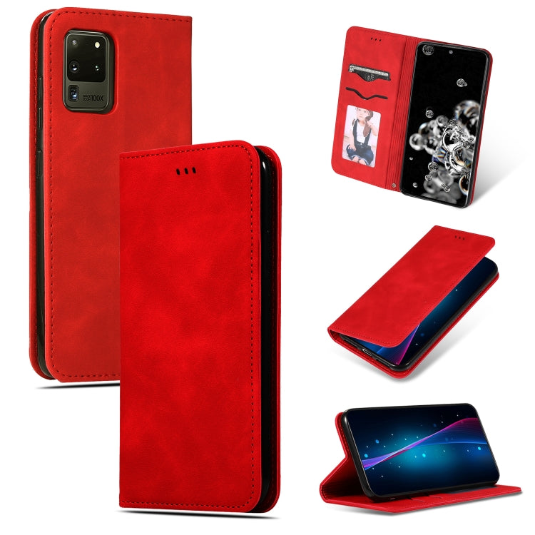 Retro Skin Feel Business Magnetic Horizontal Flip Leather Case, For Galaxy S20, For Galaxy S20 Plus, For Galaxy S20 Ultra
